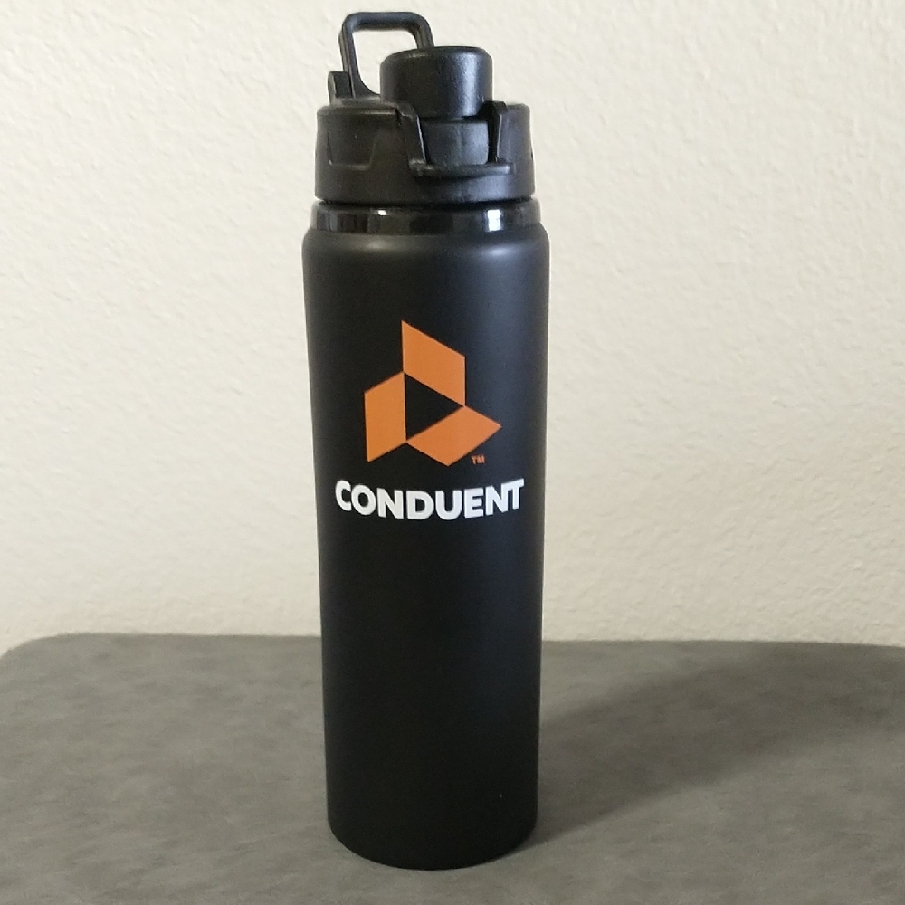 Conduent Black Water Bottle